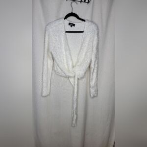 Cozy White Knit Cardigan